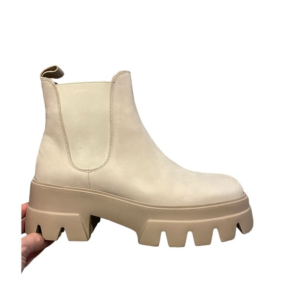 NWOB TORAL Revolve Mara Bootie Suede Leather Boots Chunky Sole Size 39 US9 Igloo - Picture 4 of 9